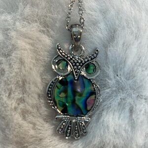 Abalone Owl pendant necklace